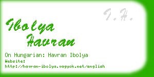ibolya havran business card